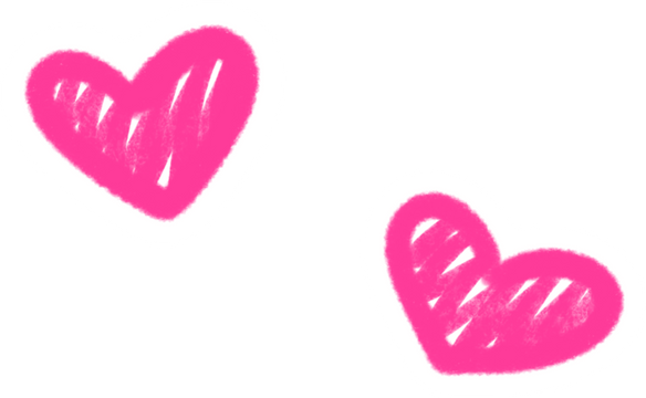 Pink hearts sticker